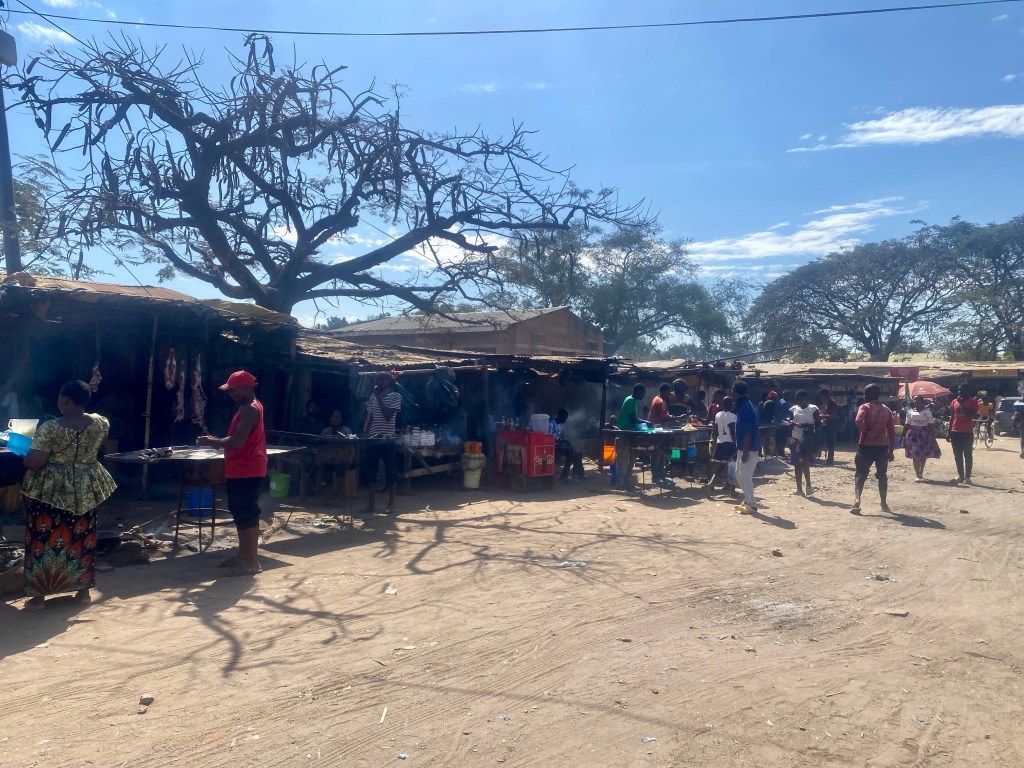 Market food in Karonga bikepacking