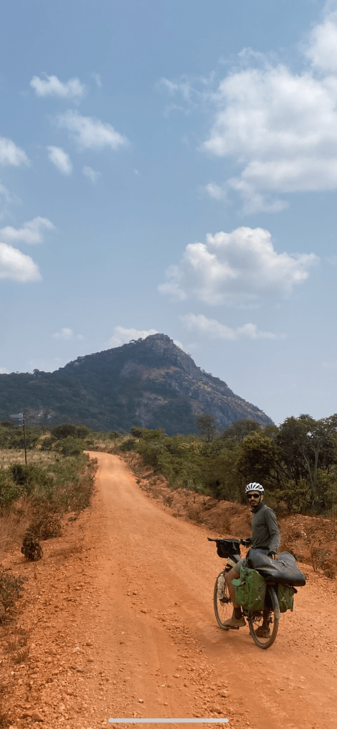 Bikepacking cycling road to  Vwasa