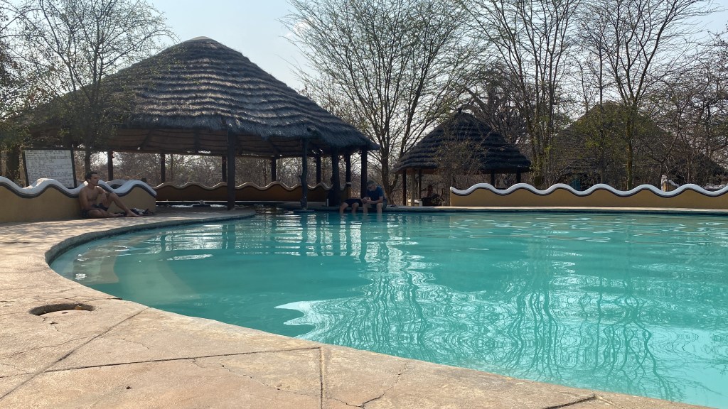 Swimming pool of planet baobab in Botswana 