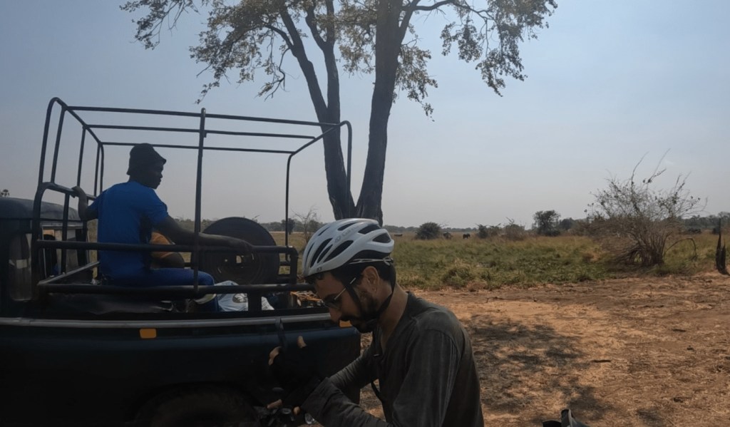 Elephants south luangwa petauke road biking cycling