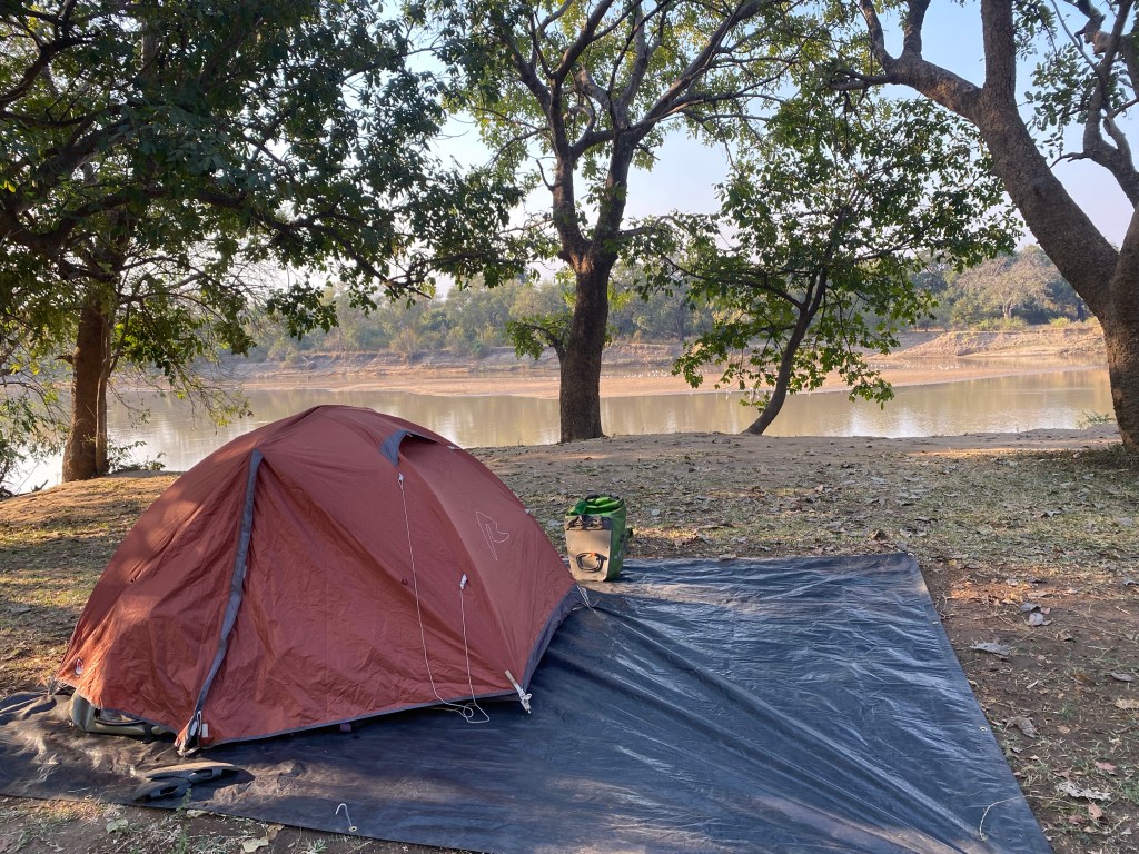 Cycling biking south luangwa camping