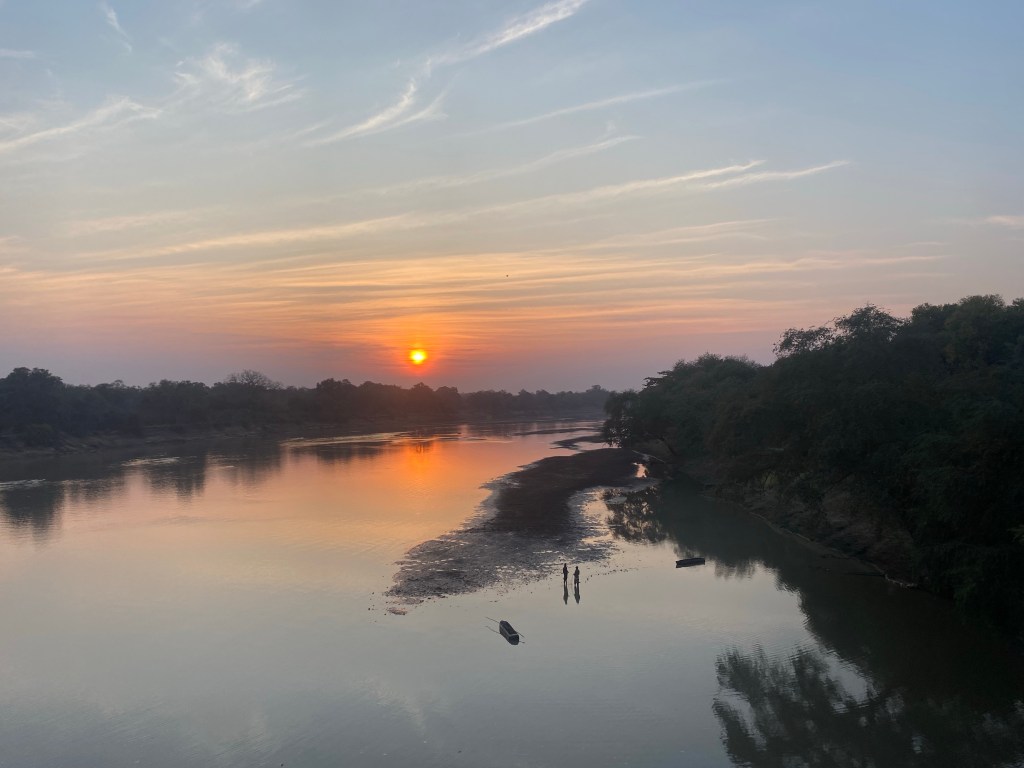 South luangwa bridge sunrise biking cycling 
