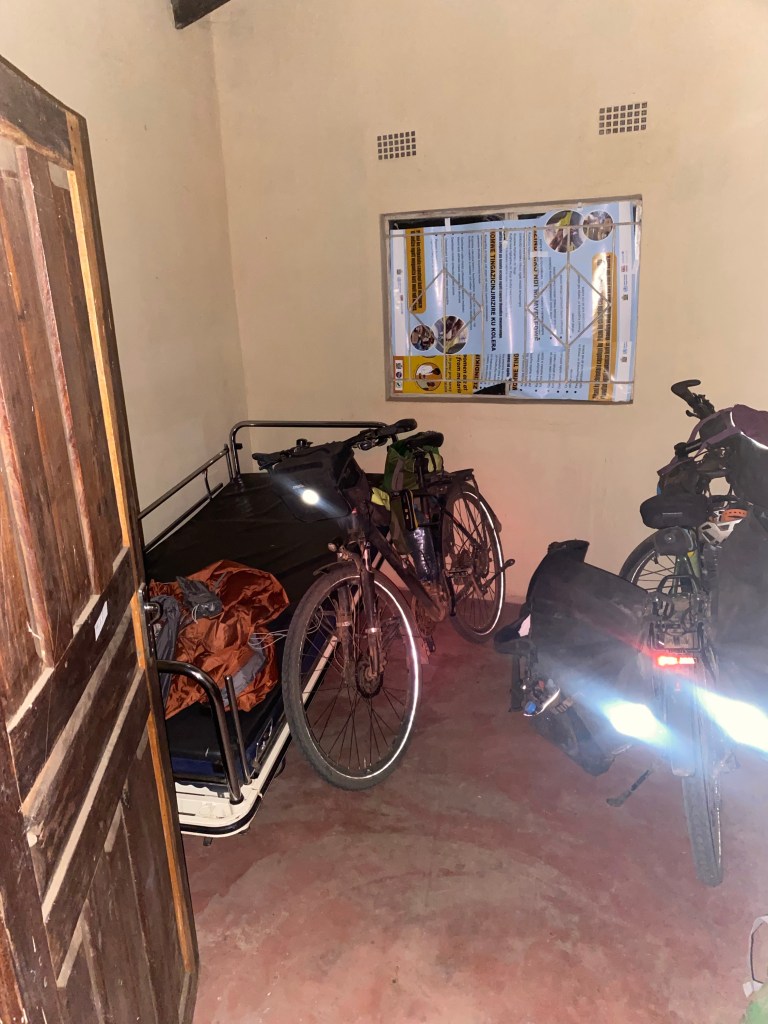 Biking cycling Zambia hospital camping