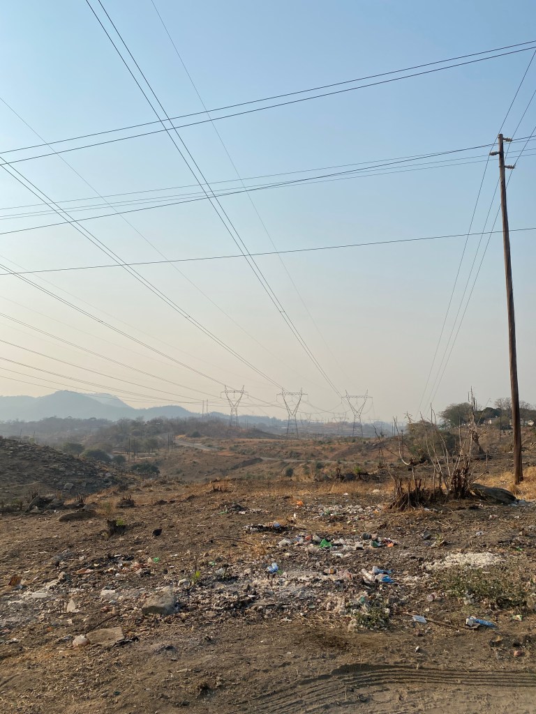 High tension lines near kariba lake