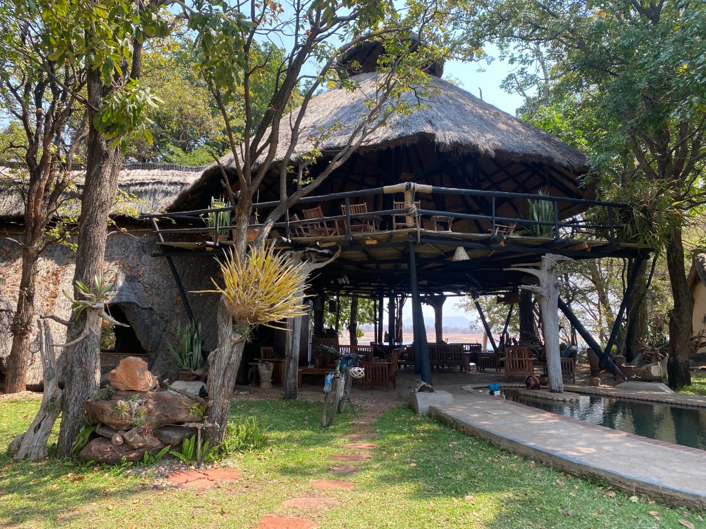 Musango lodge open terrace with our bikes