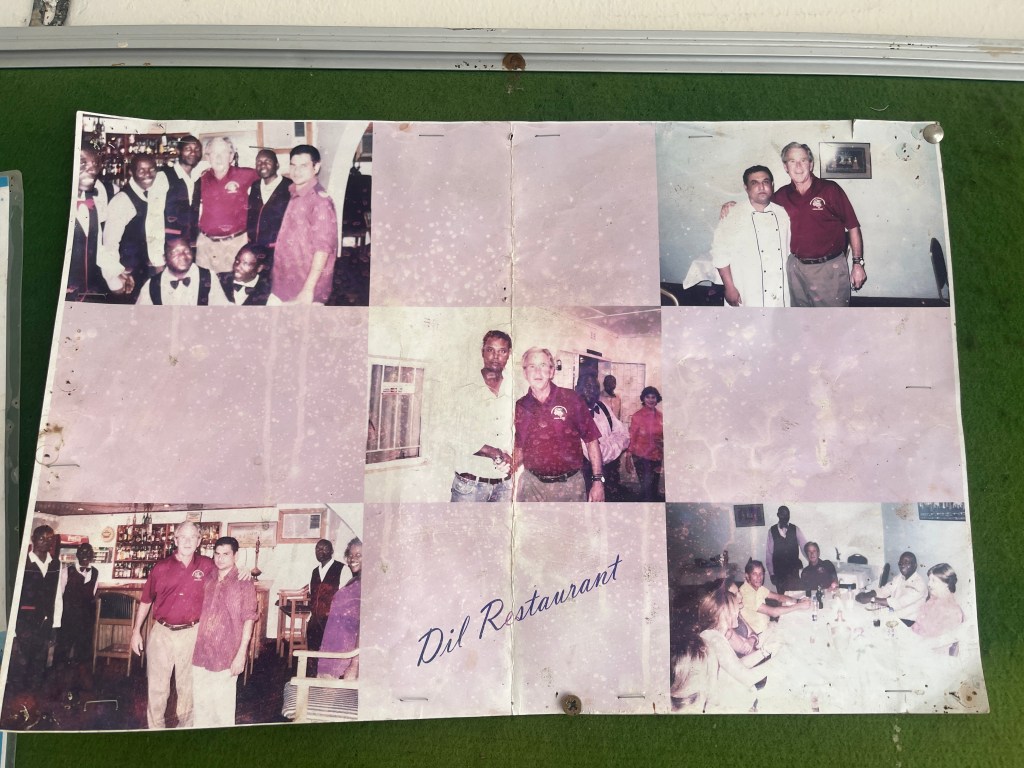 Photos of George Bush in the Indian restaurant we ate ​