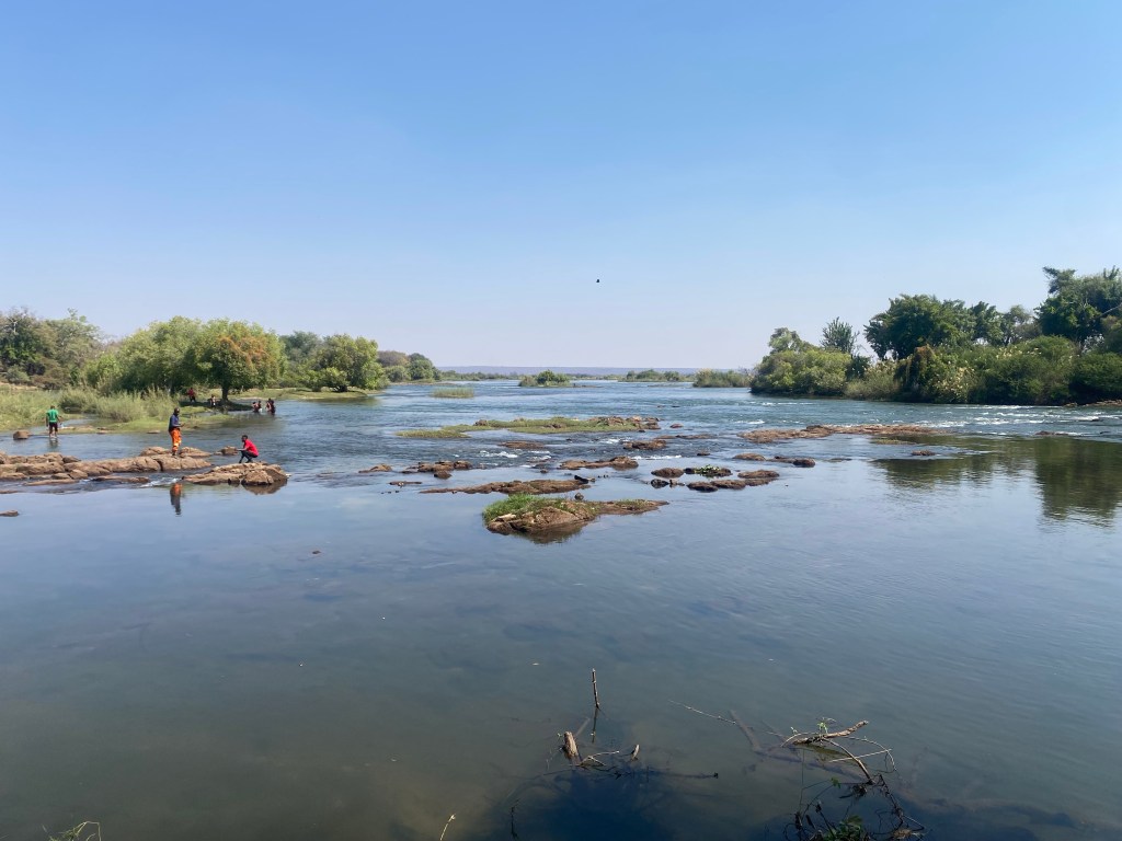 River going to Victoria falls nearby Livingstone 