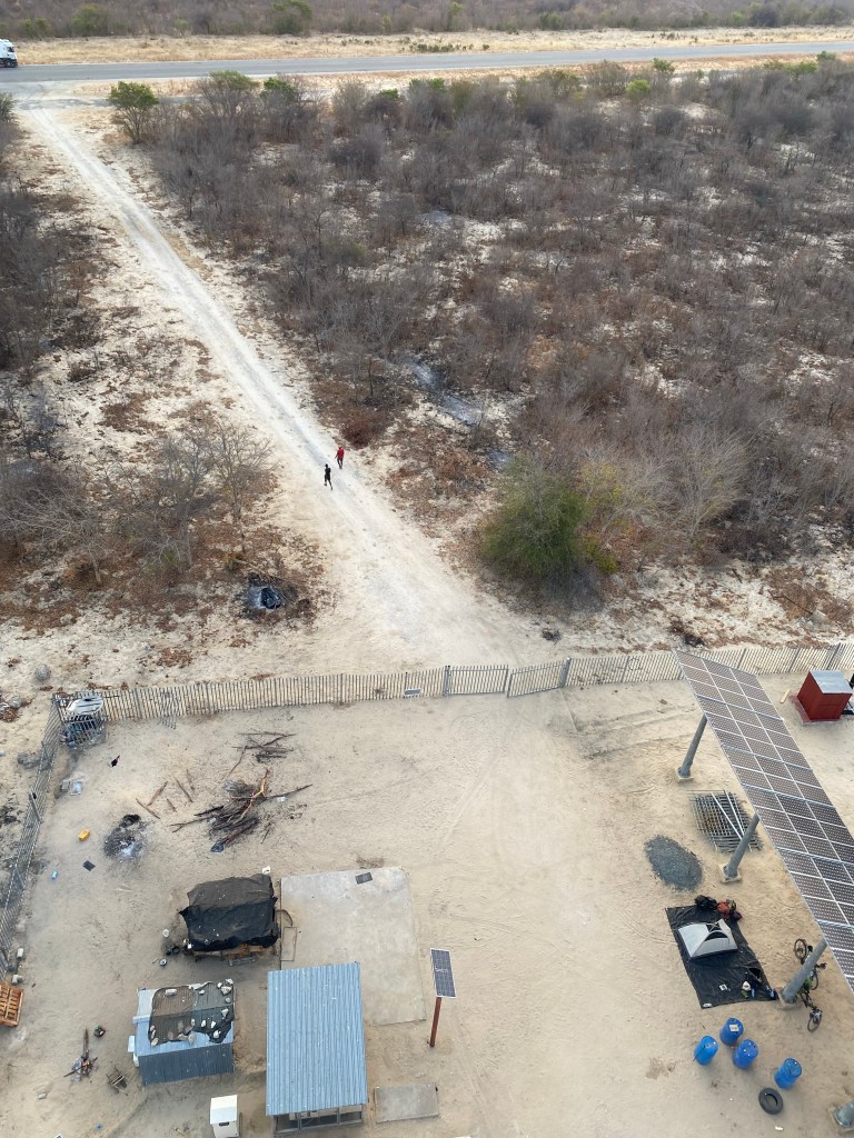 Communication antenna view from the top 