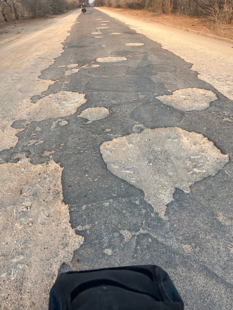 Concrete road on the way to deka in Zimbabwe