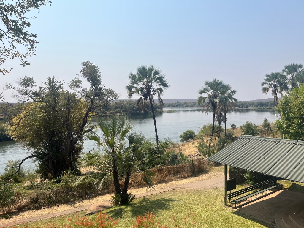 View from boat club on the Zambezi river in Zimbabwe