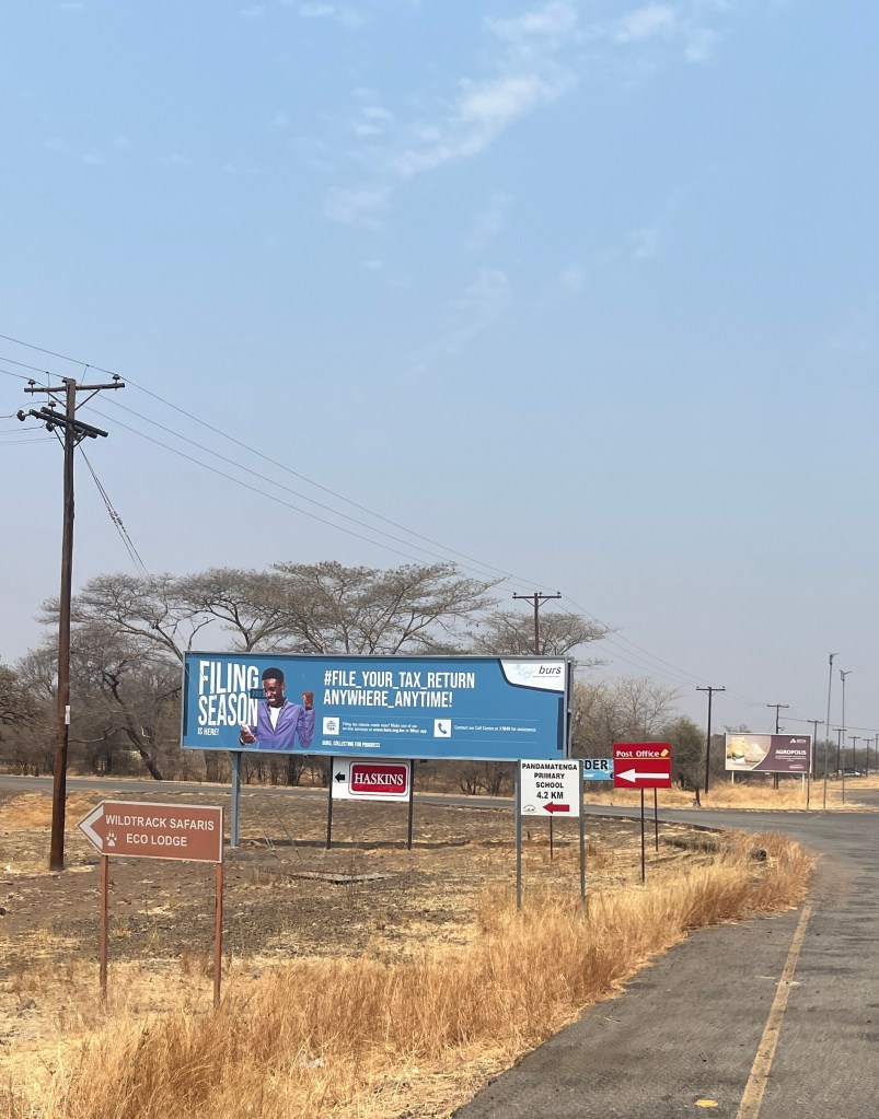 Billboard Ad for online taxes in Botswana ​